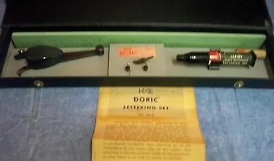 1958 K&E Doric Lettering Set Drafting Snap Case & Orig Box Keuffel Esser USA • $24.99