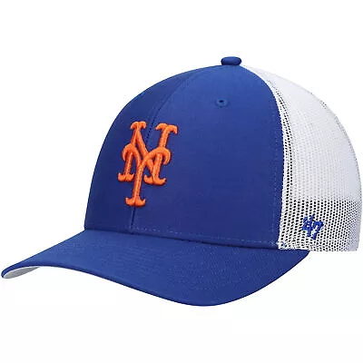 Men's '47 Royal/White New York Mets Primary Logo Trucker Snapback Hat • $23.99