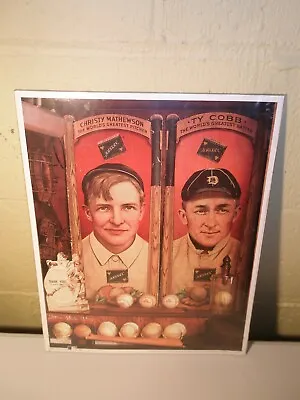 Christy Mathewson Ty Cobb Poster Featuring 1909 T205 Baseball Card Images.11x14 • $11.99