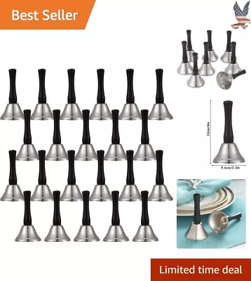 24-Piece Steel Service Handbells - Musical Percussion Set With Wooden Handle • $55.09