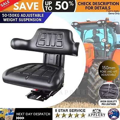 Suspension Tractor Seat Forklift Excavator Truck Universal Armrest Chair • $145.91