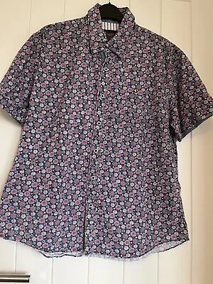 Gabicci Vintage Short Sleeve Shirt Flowers Size Large • £5