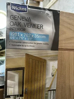 Wickes Geneva Oak Veneer Interior Door New Surplus To Requirement 1981 X 762 • £50