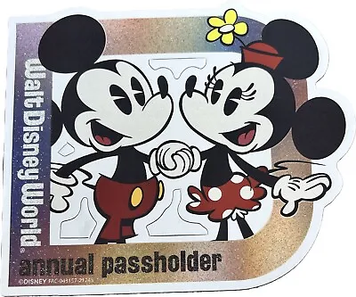 Walt Disney World Annual Passholder Magnet Mickey Minnie Mouse 50th Glitter • $18.70