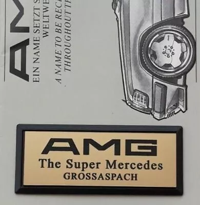 Pre Merger AMG GROSSAPACH Ultra Rare Logo W124 W126 W116 R107 Emblem Badge Dash • $89