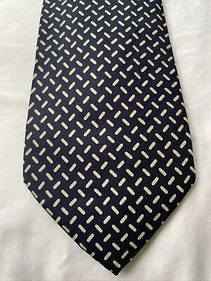 E.Marinella Napoli Blue And Cream Silk Tie L 56  • $44.49