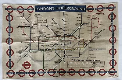 London Underground Regional Transport Kitchen Tea Towel Irish Linen Ulster 19x29 • £9.64