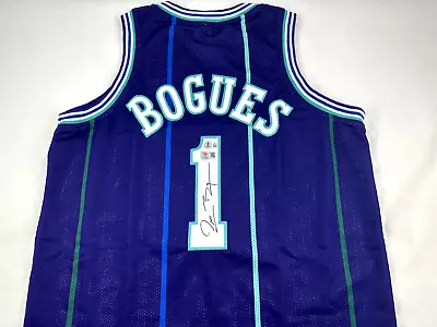 Muggsy Bogues Signed Autographed Purple Stripe Charlotte Basketball Jersey COA • $69.99