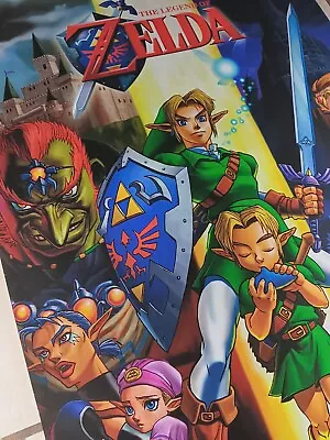 Vintage Nintendo The Legend Of Zelda Link Art 2014 Poster HUGE 24x36 FULL SHEET • $59.69