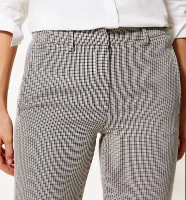 £14.99 • Buy M&S Ladies Trousers Black Mix Fine Check Straight Leg Tailored BNWT Marks 