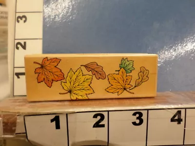 Leaves Fall Autumn Leaf Border Tree Maple     RUBBER STAMP 34x • $19.99