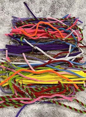 Vintage Pipe Cleaner Chenille Tinsel Stems Large Lot Craft Kit Christmas Neon • $34.99
