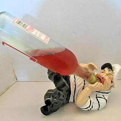 Vintage Sailor Captain Drinking Wine Bottle Holder Bar Kitchen Decor Resin • $19.99