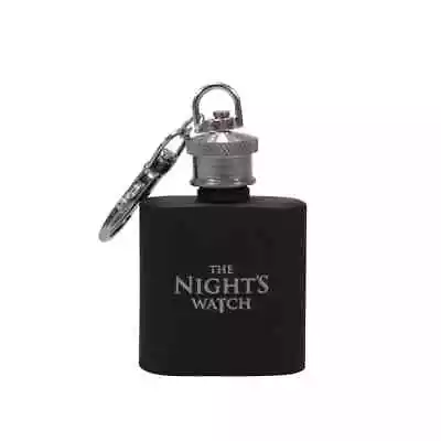 Game Of Thrones Mini Hip Flask Nights Watch With Keyring 50ml Metal Gift Boxed • £8.99