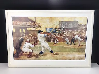 Vintage Babe Ruth Lithograph Poster Print By Paul Birling - 25.5x37” • $99.99