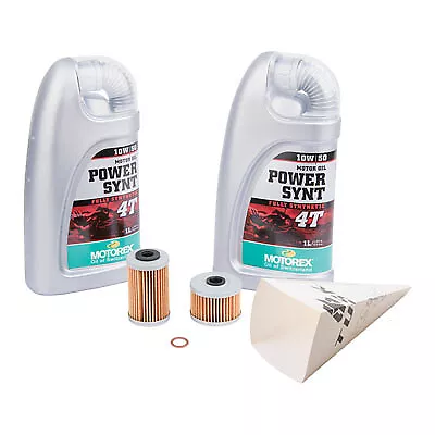 TUSK 1529860121 4-Stroke Oil Change Kit Motorex Power Synthetic 4T 10W-50 • $52.92