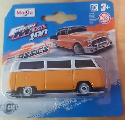 Maisto FRESH METAL 100 Collection Classics Orange Volkswagen Type 2 Bus SO COOL • $6.50