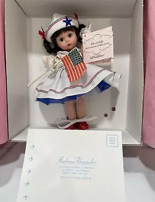 Madame Alexander - 4th Of July 8” Doll W/ Flag. Lillian Vernon Design. #33615 • $49.99