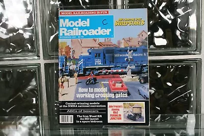 Model Railroader Magazine November 1987  - How To Model Working Crossing Gates • $8.99