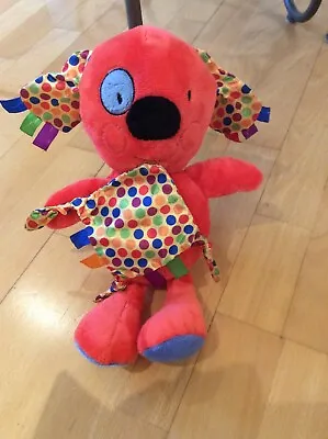 £4 • Buy TESCO Red SPOTTY Puppy Dog Activity Toy Comforter Hug Toy