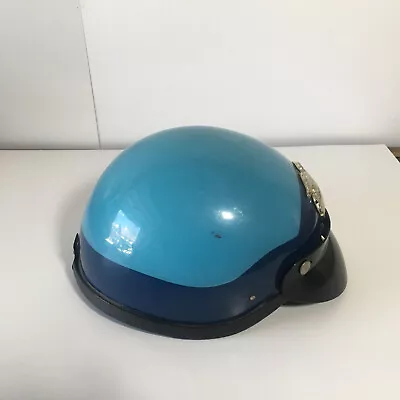 Vintage Premier  C-3 California Motorcycle Police Sergeant  Helmet Blue Medium • $85