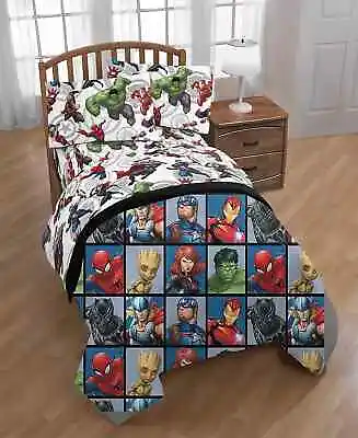 Marvel Avengers Team Reversible Comforter - TWIN - Multicolor • $47.06