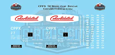 Consolidated Papers 50' Wood Chip Boxcar Set O 1:48 Scale • $10.99