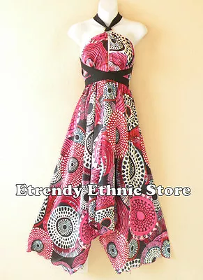 1D113 Pink Versatile Long Silk Multi Scarf Women Maxi Halter Dress Maternity • £24.23