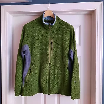 Vtg Patagonia Sweater Jacket Mens XL Green Regulator R2 Polartec Fleece FLAWS! • $39.88