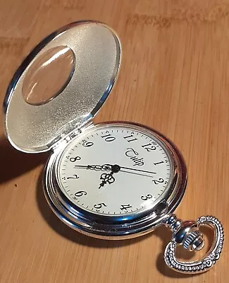 Heritage Collection Silver Plated TULIP Mechanical Pocket Watch - WORKING - VGC • £17.99