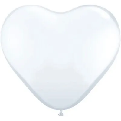 Qualatex 6  Heart Balloons White - Pack Of 100 • $16.99