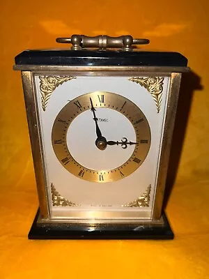 Vintage METAMEC Mantel Carriage Clock Quarts Movement Made In England Working • £17