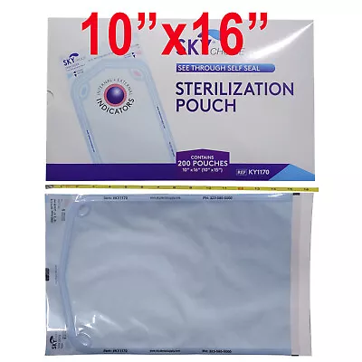 Up To 1600 Sterilization Pouches 10  X 16   Dental Medical Self Seal Pouch Bag • $199.99