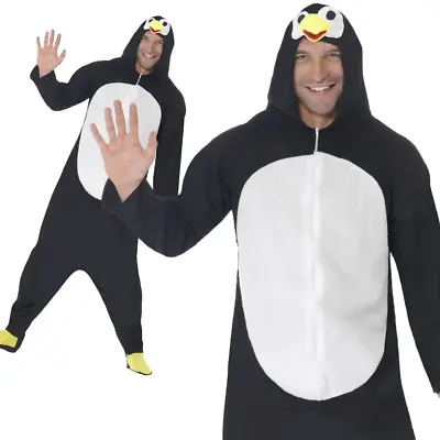 Adult Penguin Jump Suit Animal Fancy Dress Zoo Ladies Mens Costume S-XL • £22.99