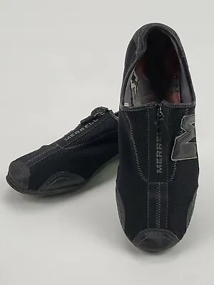 Merrell Arabesque Black Barrado Mesh Zip Up Walking Shoes J76380 Womens Sz 7.5 • $24.99