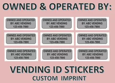 9 Contact Us OWNED BY Stickers Labels Vending Vendstar CUSTOM • $3.99