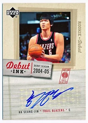 2005-06 Upper Deck Rookie Debut Ha Seung-Jin Debut Ink Auto #DI-HS • $9.95