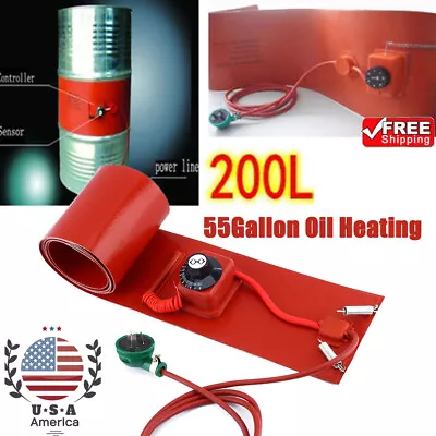 200L/55Gallon Silicon Rubber Band Heater For Metal Oil Drum Heating 110V 1000W • $47.31