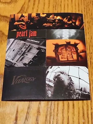 Pearl Jam VS Vitalogy Original Promo Bumper Sticker Sheet Of 6 Stickers Decals • $5.96