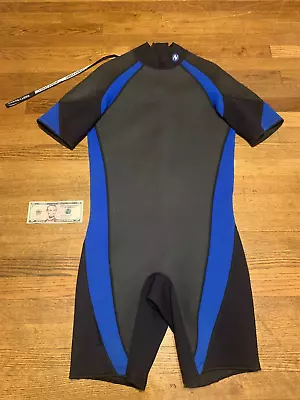 Aqua Lung Sport Flange 3/2 Mm Scuba Surfing Wet Suit XL Black Blue • $15