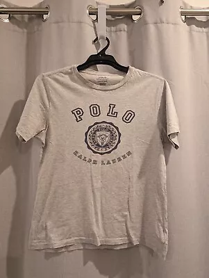 Girls RALPH LAUREN Grey S/S T-Shirt - Size 14/16yrs • $15