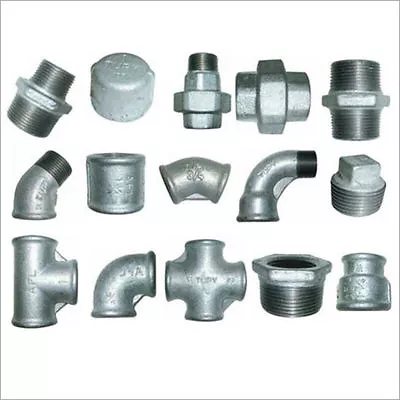 Galvanised Malleable Iron Pipe Fittings Connectors Joints 1/8  To 2  Inch Bsp • £7.99