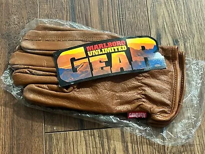 Vintage Marlboro Unlimited Gear 100% Genuine Leather Gloves Brand New Size S/M • $22