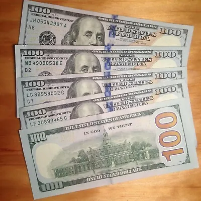 $500 CASH 5 One Hundred Dollar Bills Series 2009 2013 2017 The CHEAPEST ON EBAY • $589.85