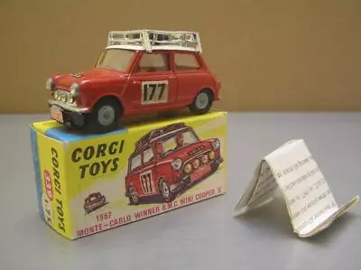 Corgi Toys 339 BMC Mini Cooper S 1967 Monte Carlo Winner Mint In Box Superb • $485