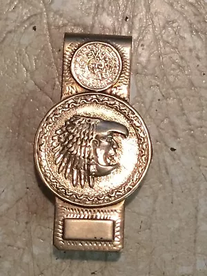 Vintage Rare Mexican SUN GOD Calendar Alpaca Silver Aztec Warrior Money Clip • $0.99