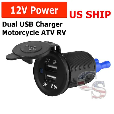 12V/24 Dual USB Port Car Cigarette Lighter Socket Splitter Charger Power Adapter • $6.95