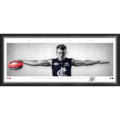 $195 • Buy Patrick Cripps Carlton Auto Mini Wings Official AFL Print Framed BRAND NEW