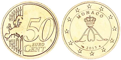 Monaco 50 Cent 2013 Currency Coin Rare Year Edition 10.000 Prägefrisc 107796 • $45.31