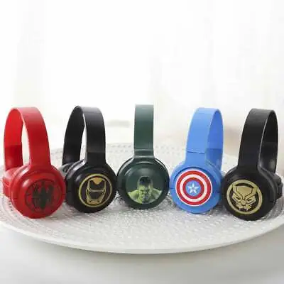 Wireless Bluetooth Kids Disney Marvel Headphones HIFI Sound Foldable With Mic UK • £16.56